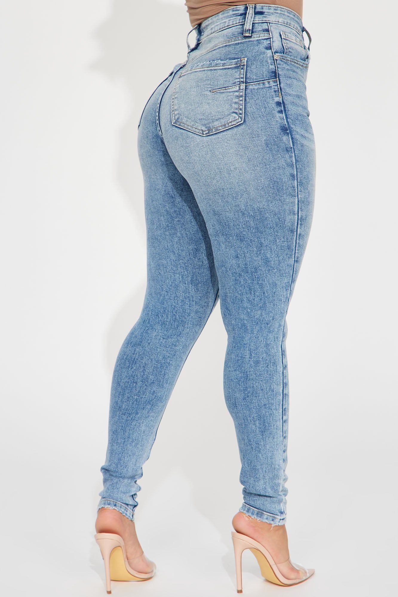 Contour Beauty Sculpting Stretch Skinny Jeans - Light Wash sold by Fashion Nova product image thumbnail 4