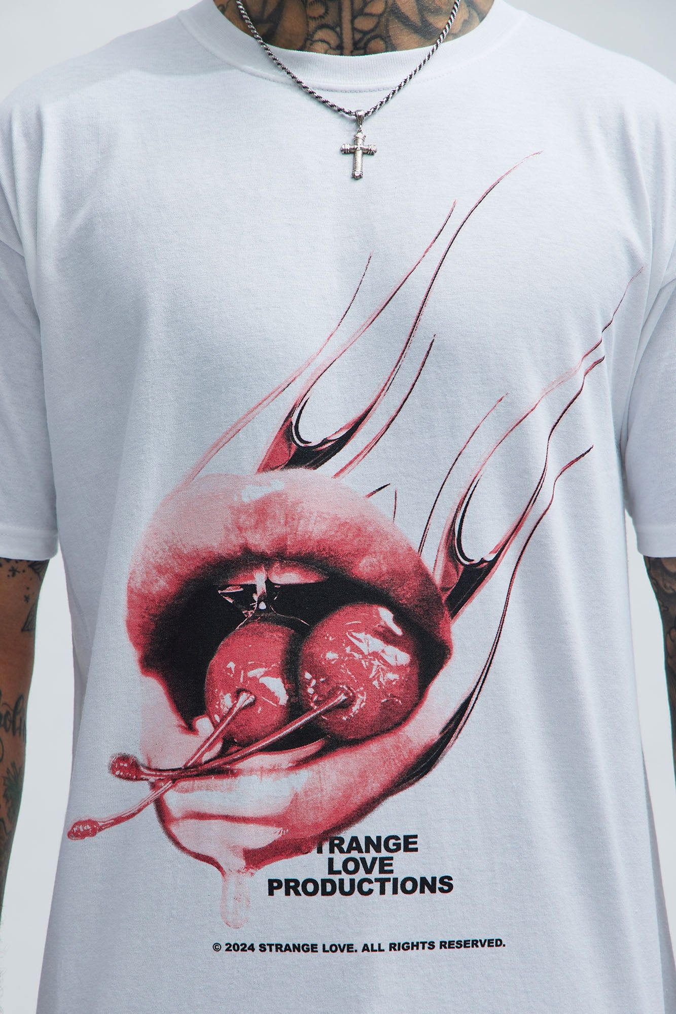 Strange Love Production Short Sleeve Tee - White sold by Fashion Nova product image thumbnail 3