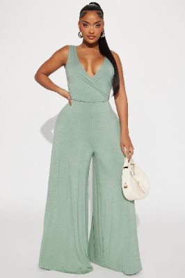 Moving Different Jumpsuit - Sage sold by Fashion Nova