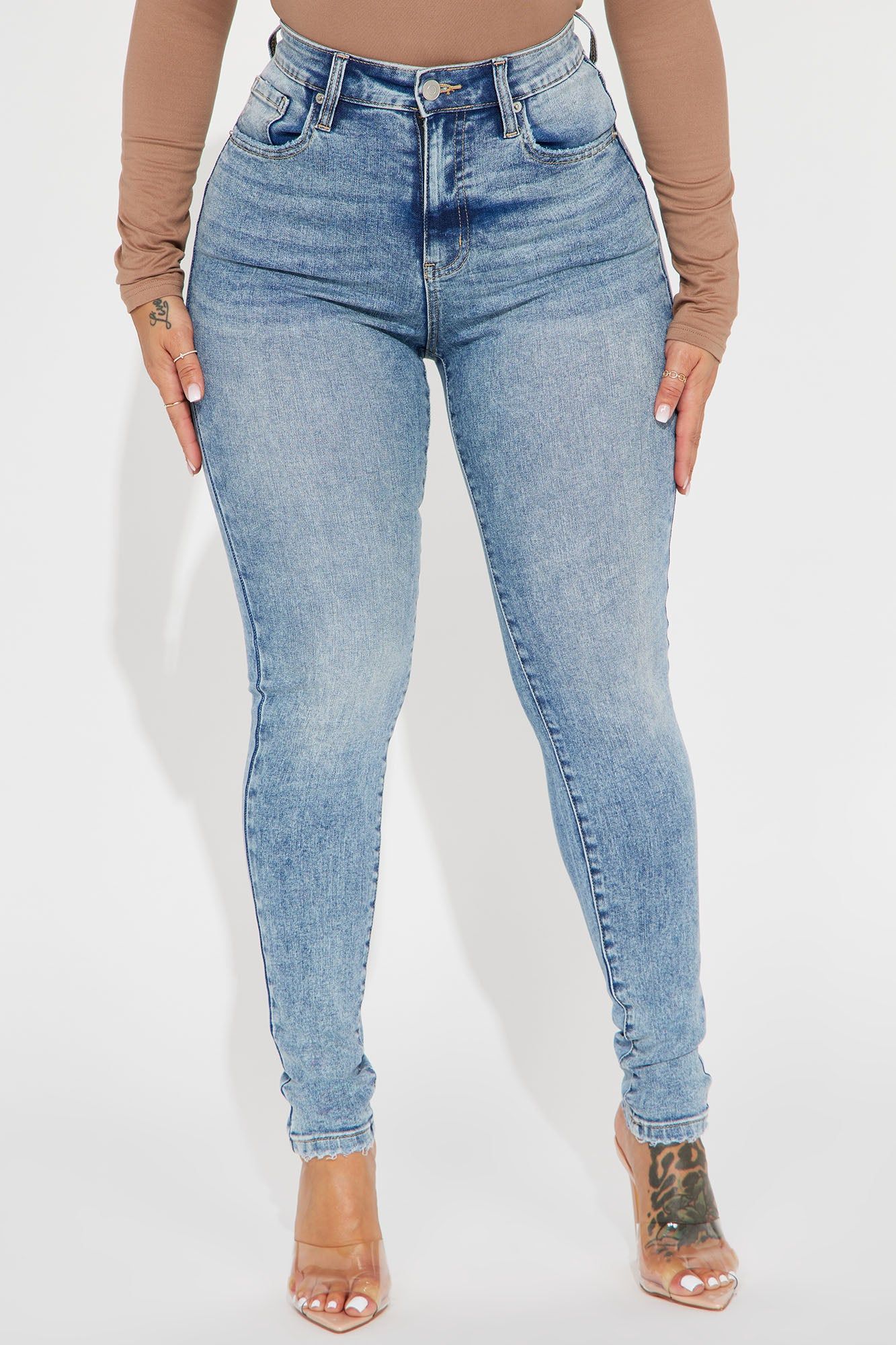 Contour Beauty Sculpting Stretch Skinny Jeans - Light Wash sold by Fashion Nova product image thumbnail 2