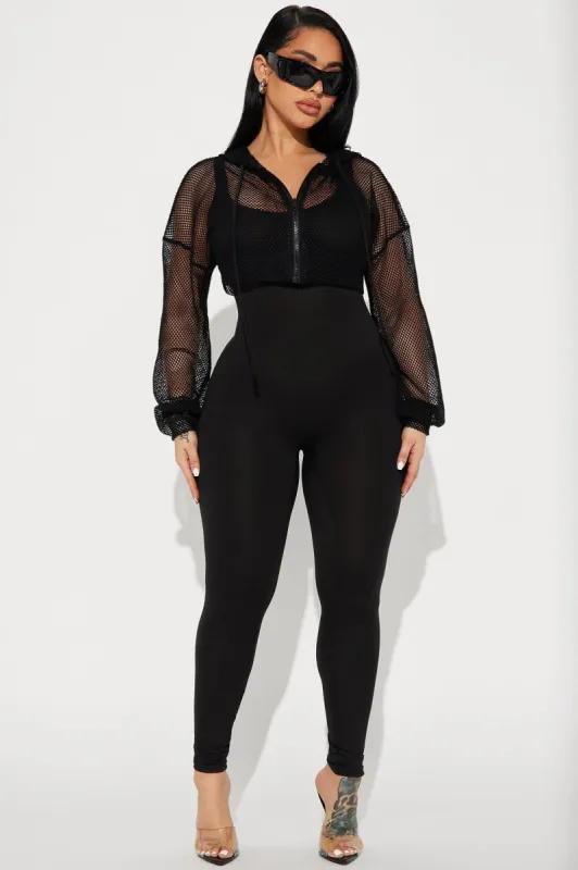 You'd Love It Here Jumpsuit Set - Black sold by Fashion Nova