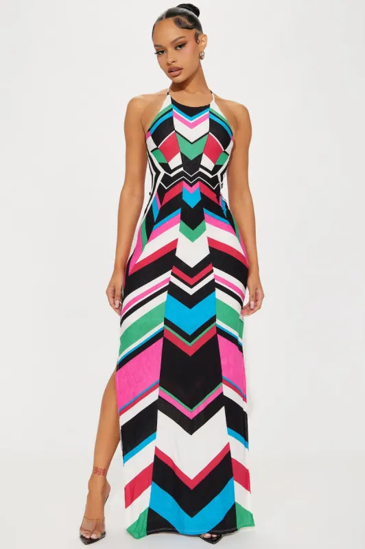 Kai Printed Maxi Dress - Pink/combo sold by Fashion Nova