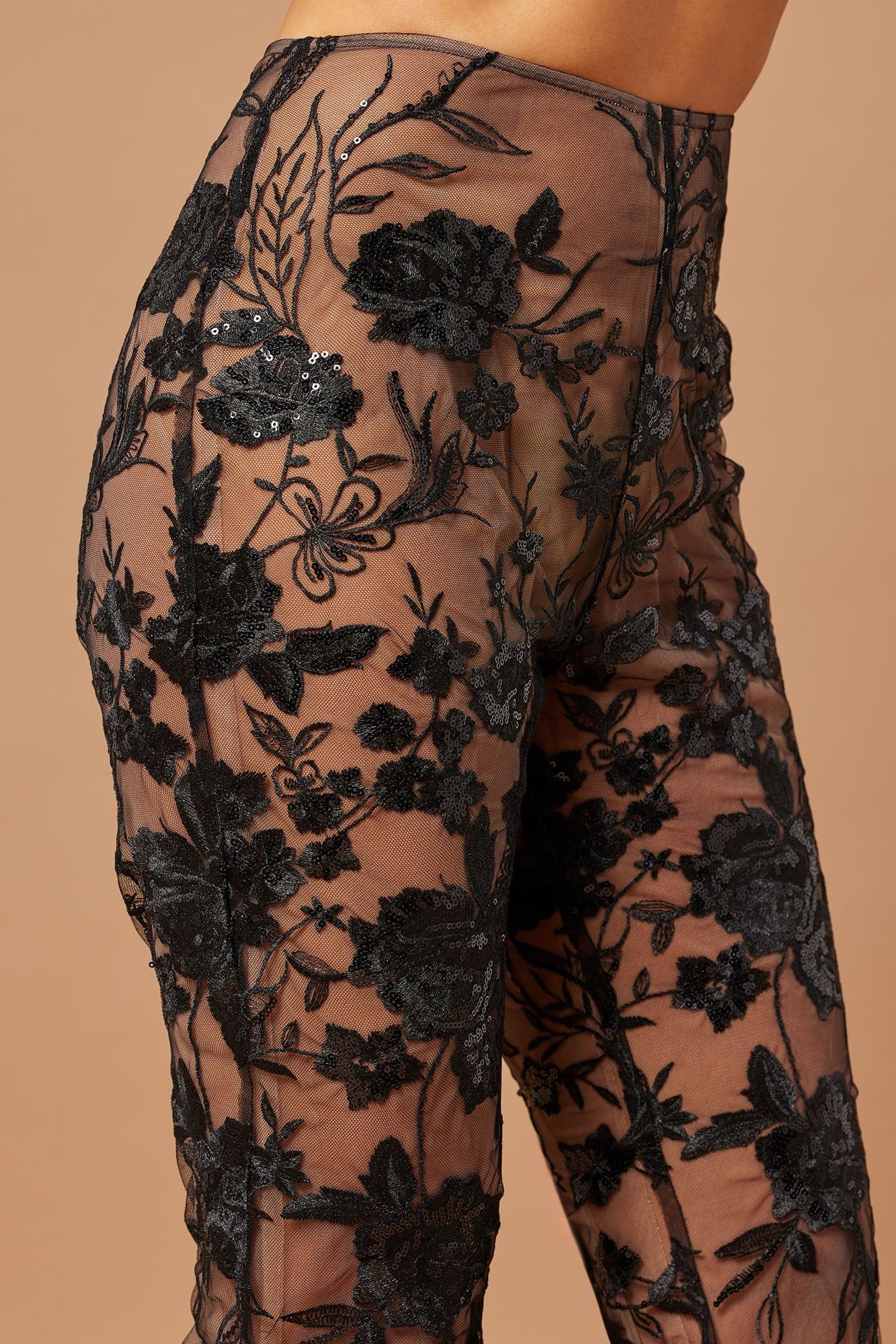 Vera Sequin Embroidered Pant - Black sold by Fashion Nova product image thumbnail 3