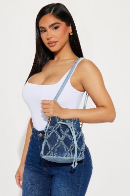 Denim So Denim Handbag - Light Wash sold by Fashion Nova