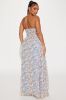 Sophia Chiffon Maxi Dress - Blue/combo sold by Fashion Nova