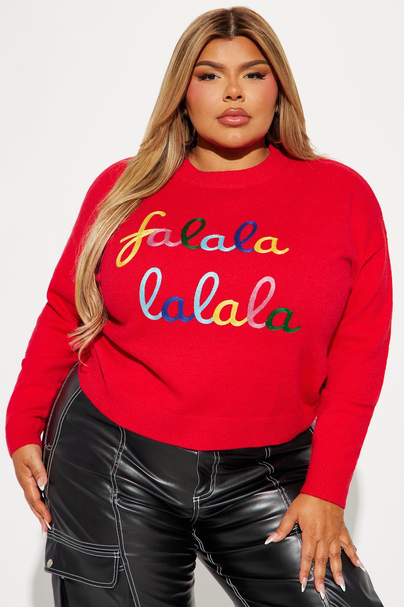 Holiday Time Sweater - Red/combo sold by Fashion Nova product image thumbnail 5