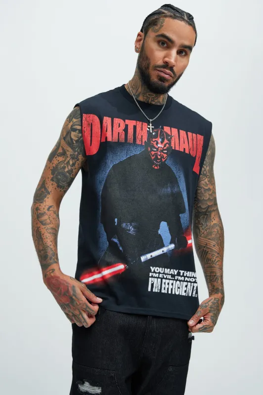 Star Wars Darth Maul Sleeveless Tee - Black sold by Fashion Nova