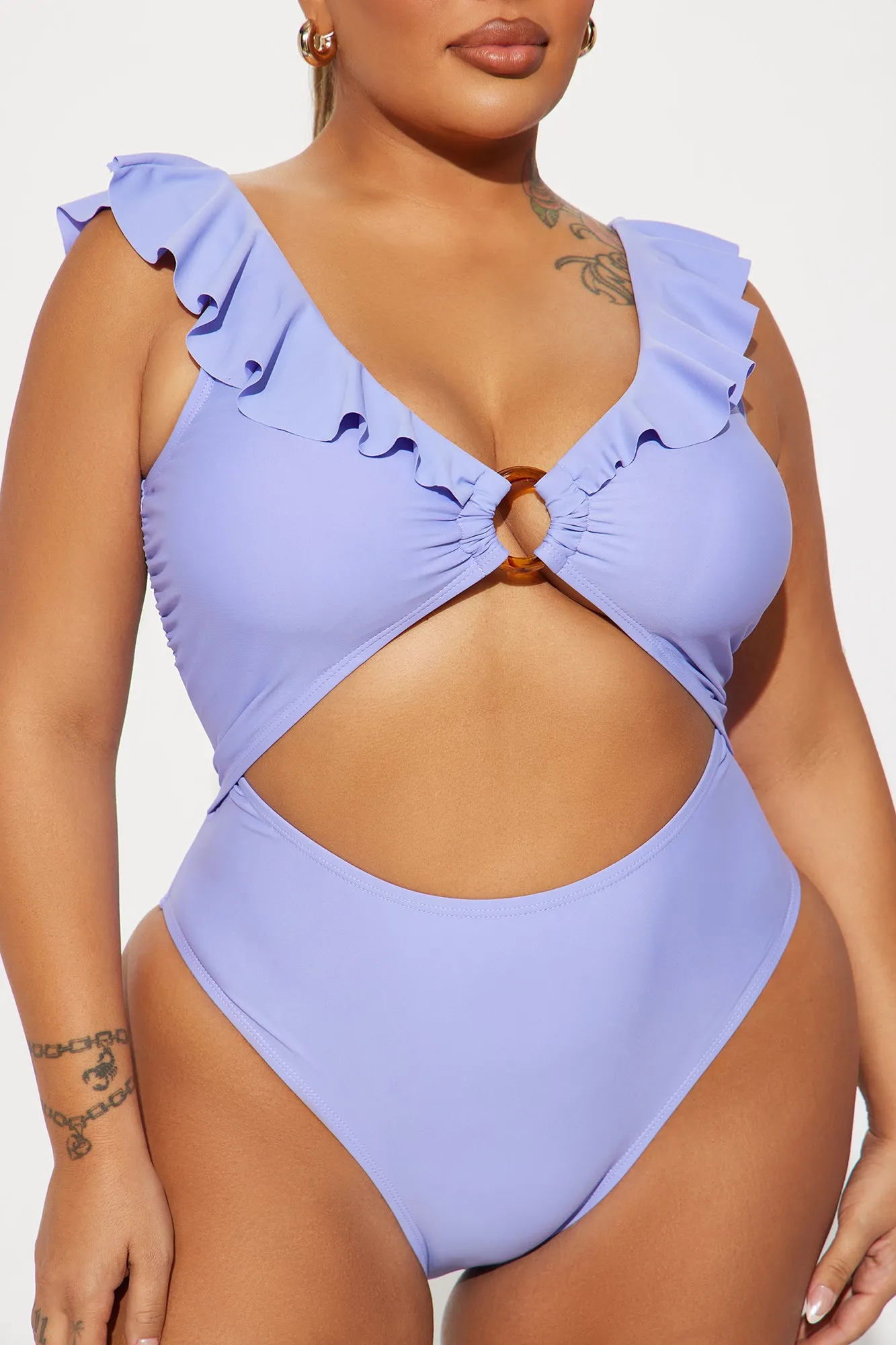 Katherine Cut Out 1 Piece Swimsuit - Lavender sold by Fashion Nova product image thumbnail 5