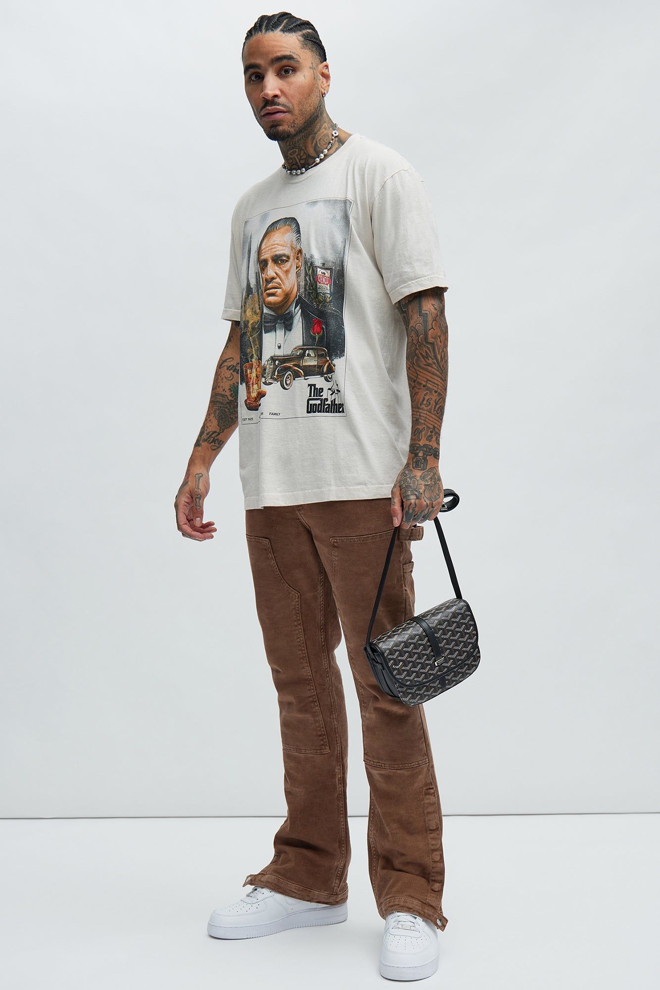 The Godfather Loyalty Honor Family Oversized Short Sleeve Tee - Beige sold by Fashion Nova product image thumbnail 2