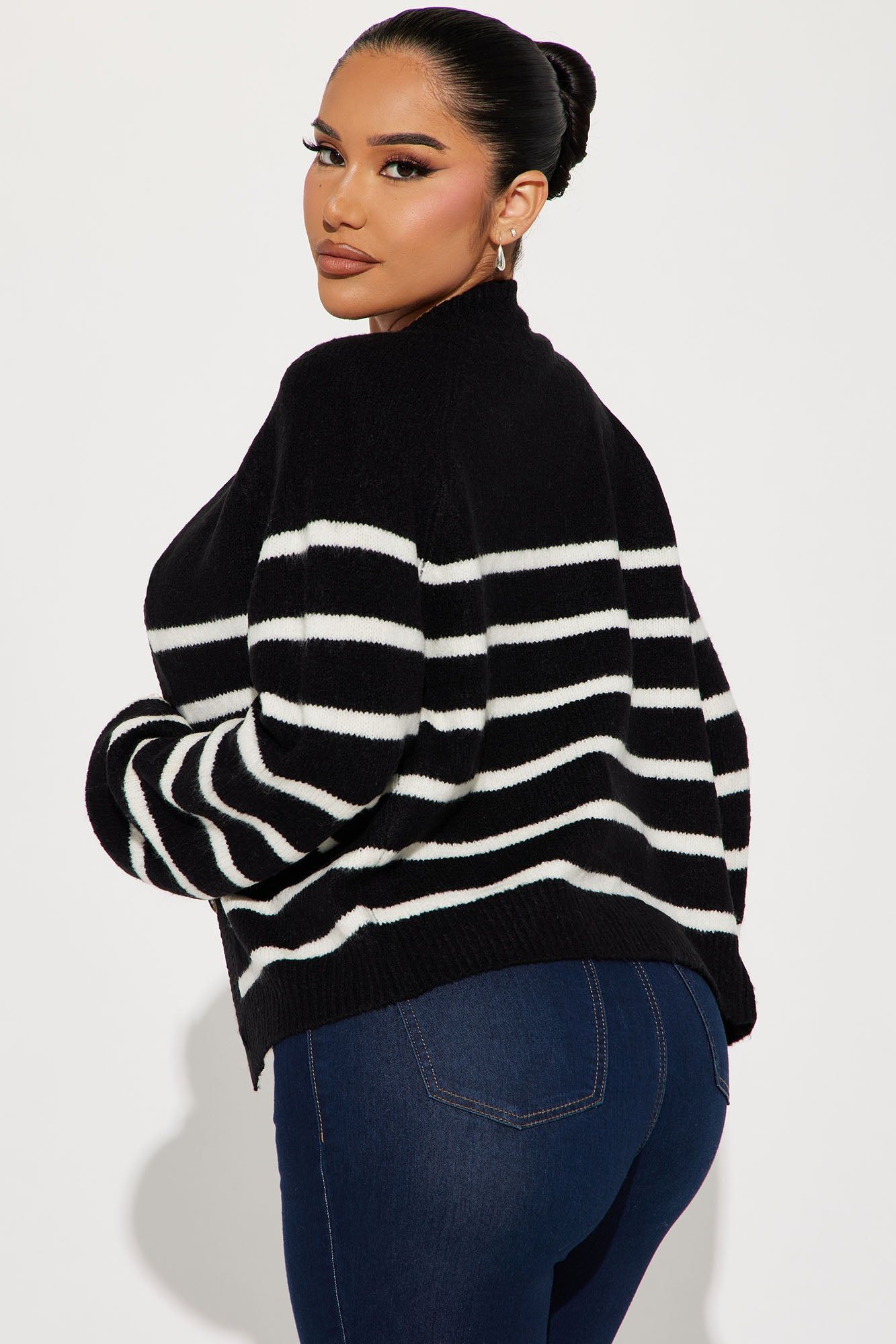 Tee Time Striped Cardigan - Black/combo sold by Fashion Nova product image thumbnail 3