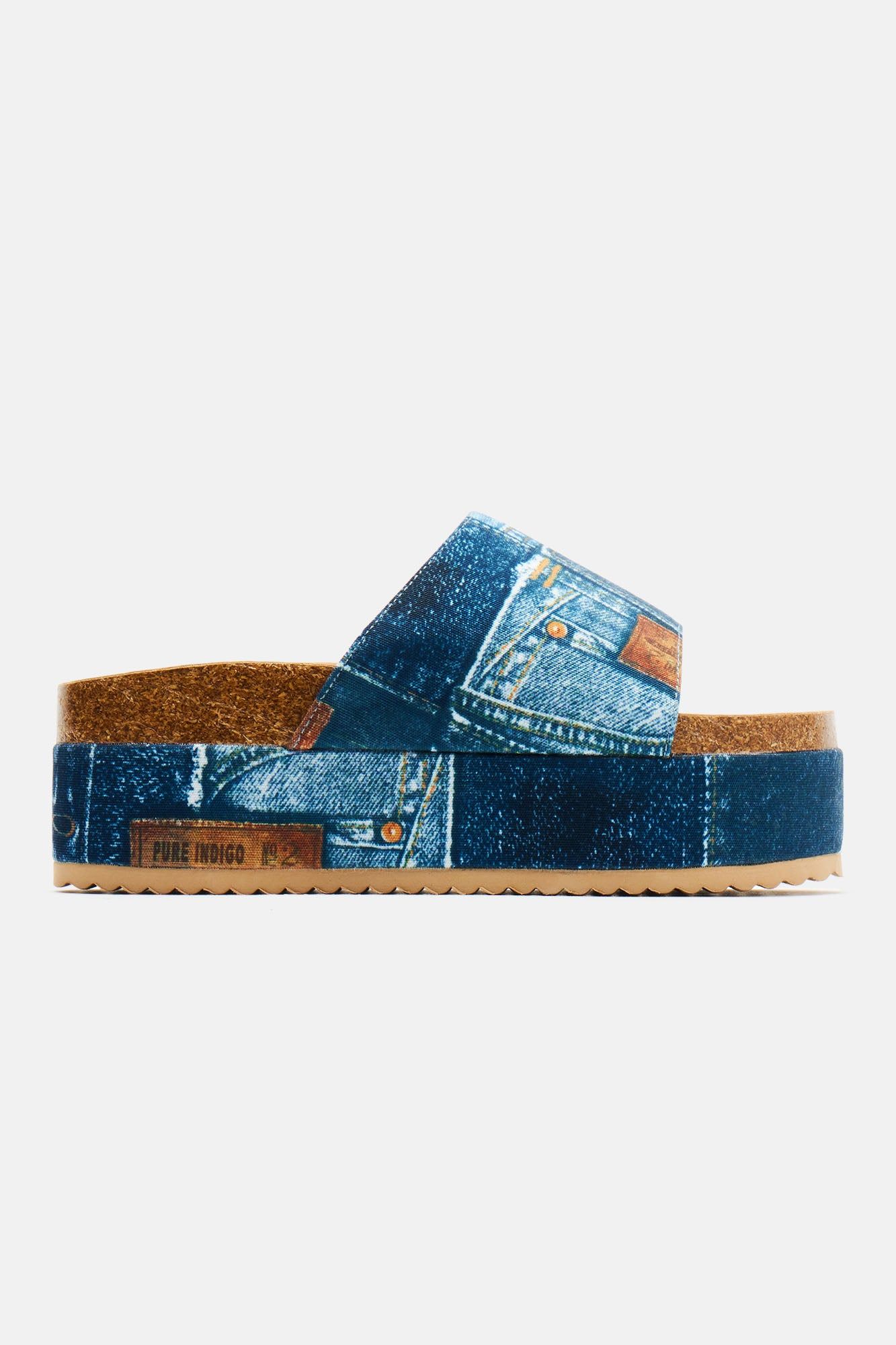 Margot Round Toe Slides - Denim sold by Fashion Nova product image thumbnail 5