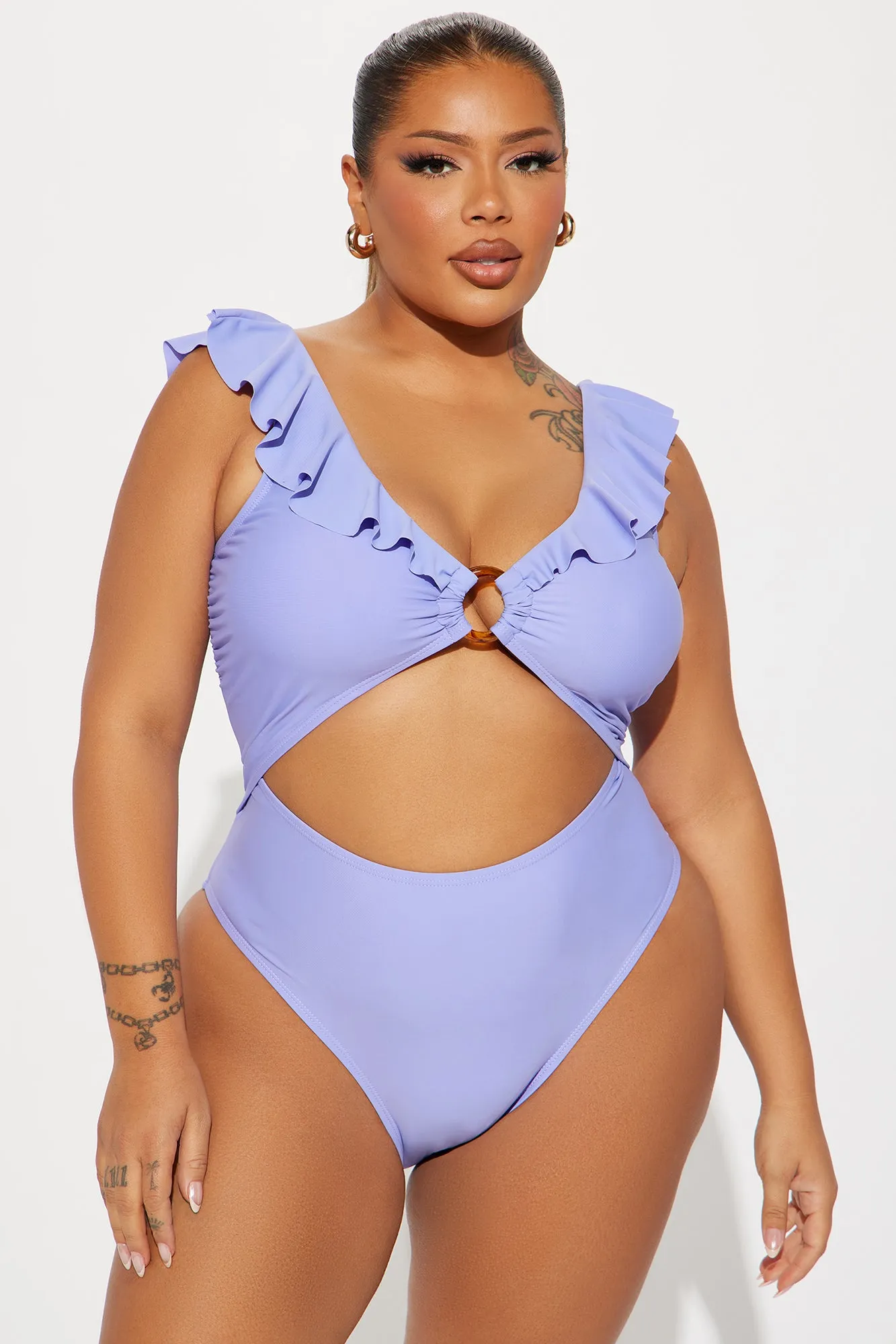 Katherine Cut Out 1 Piece Swimsuit - Lavender sold by Fashion Nova product image thumbnail 4