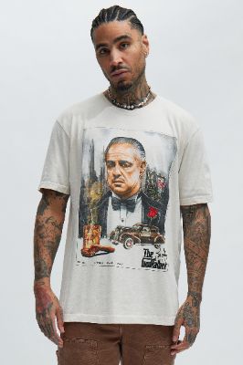 The Godfather Loyalty Honor Family Oversized Short Sleeve Tee - Beige sold by Fashion Nova