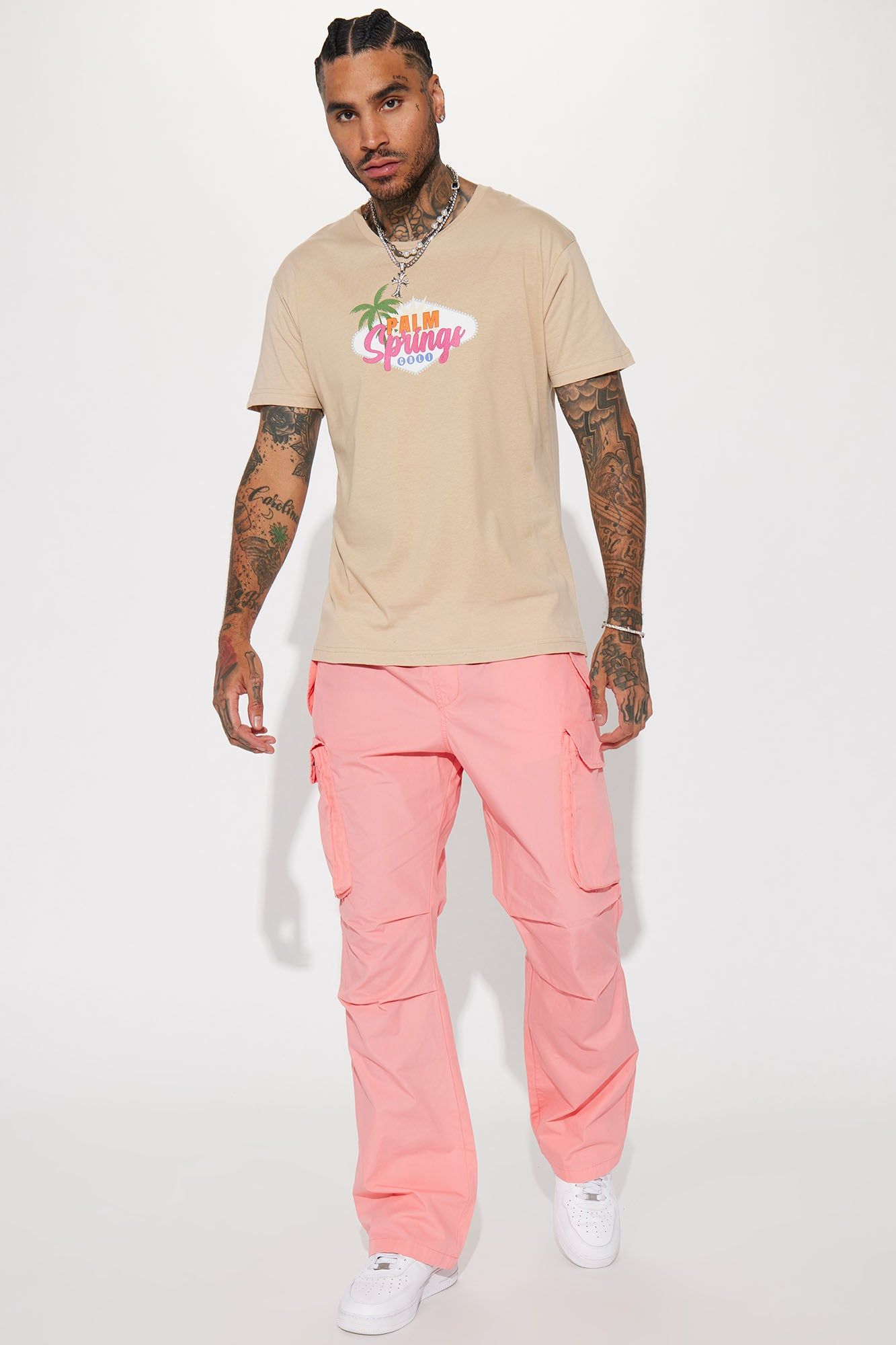 Slim Flare Cargo Parachute Pants - Pink sold by Fashion Nova product image thumbnail 3