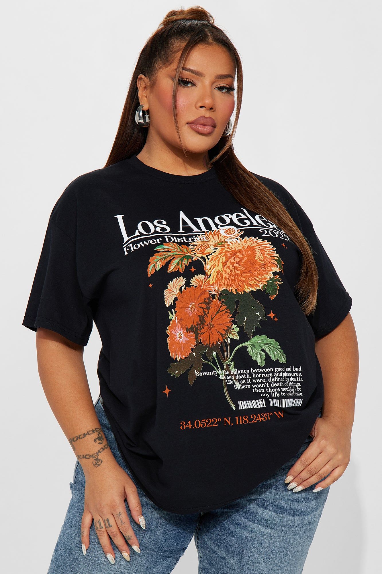 Bloom In Los Angeles Graphic Tee - Black sold by Fashion Nova product image thumbnail 4