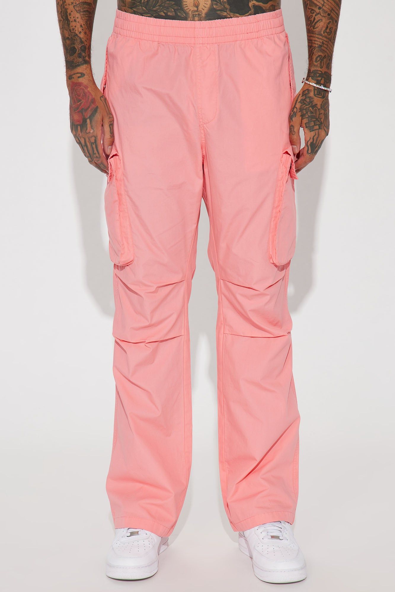 Slim Flare Cargo Parachute Pants - Pink sold by Fashion Nova product image thumbnail 5