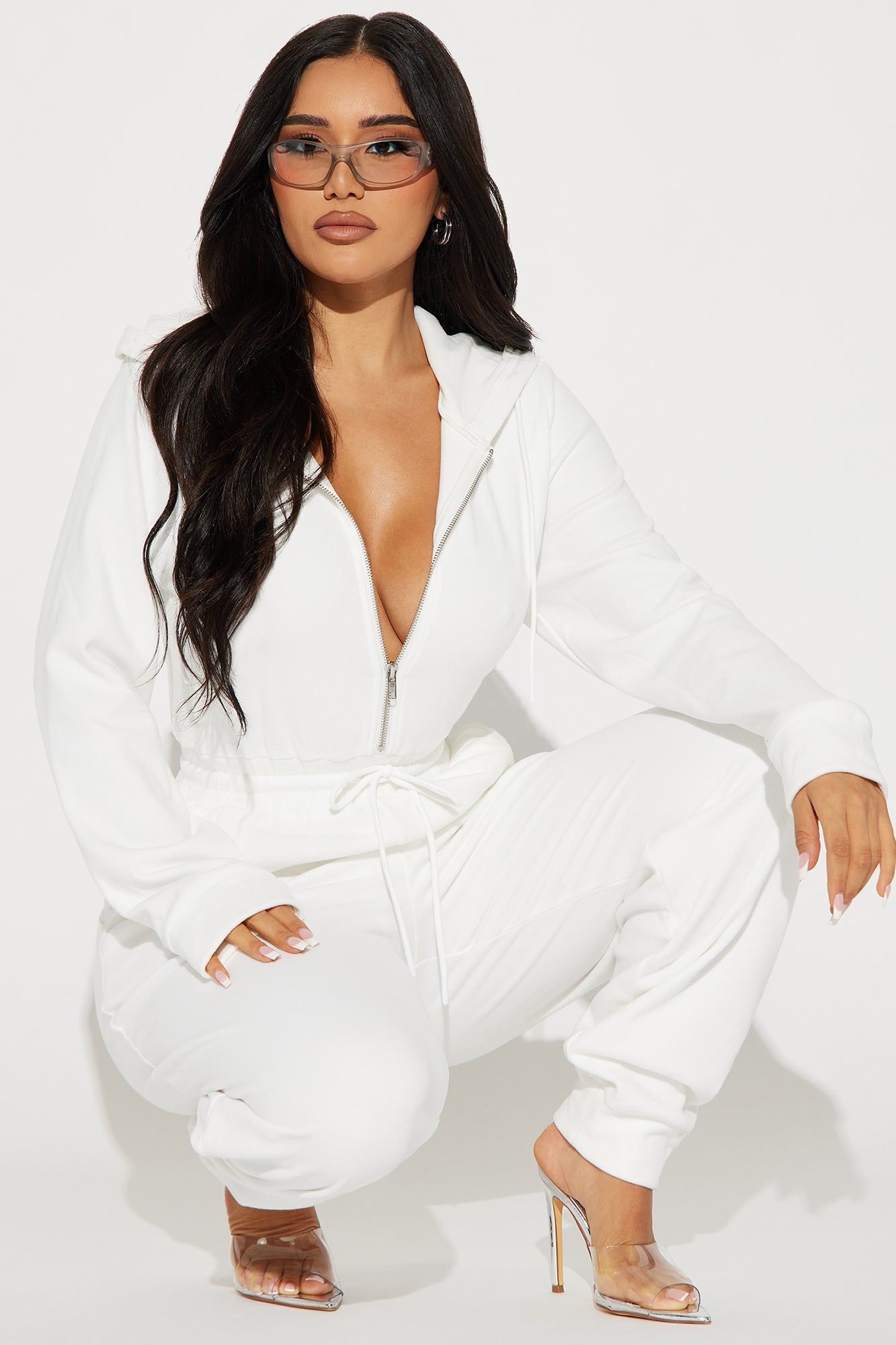 Play It Back Jumpsuit - Cream sold by Fashion Nova