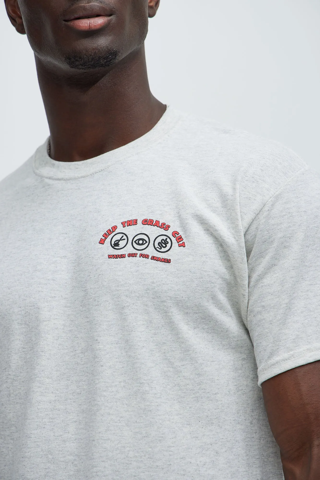 Keep The Grass Cut Short Sleeve Tee - Oatmeal sold by Fashion Nova product image thumbnail 3