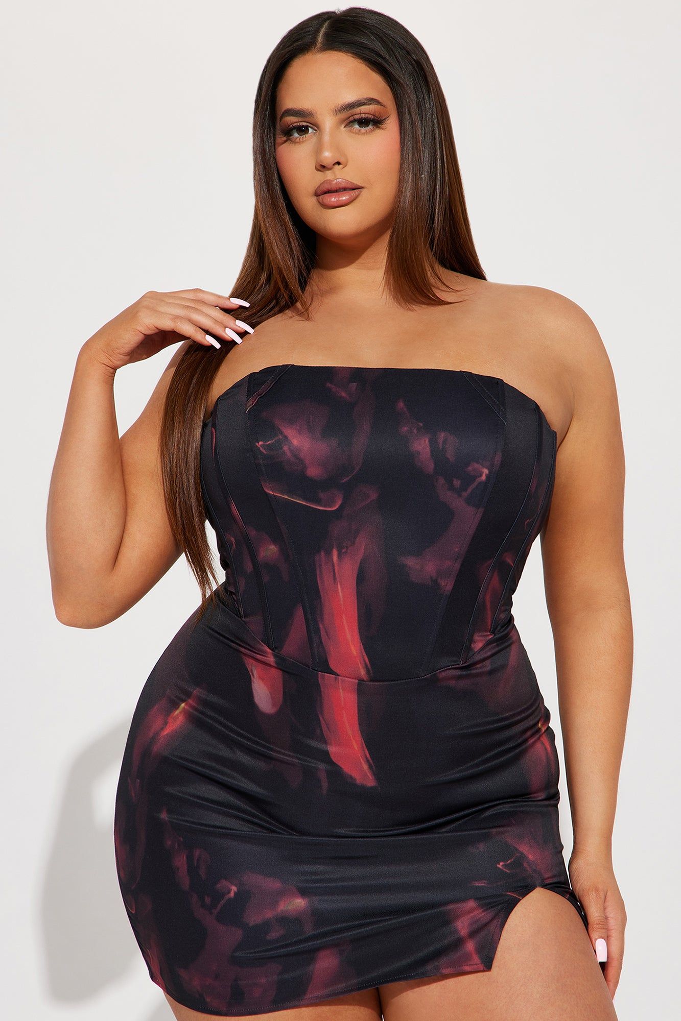 Cheyenne Corset Mini Dress - Black/combo sold by Fashion Nova product image thumbnail 4