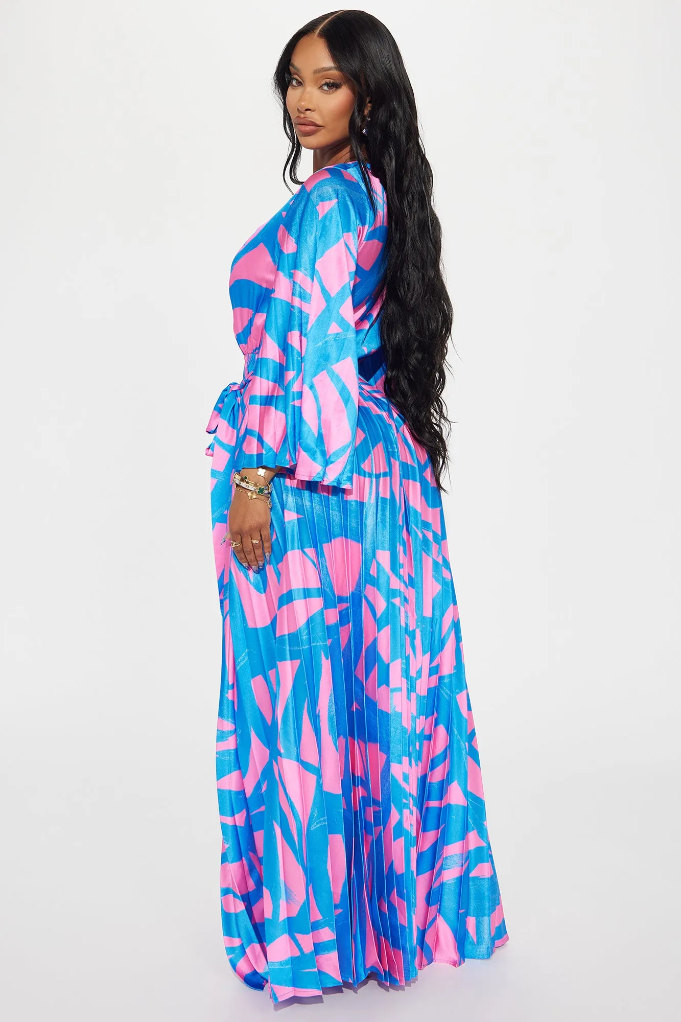 Cape Cod Getaway Maxi Dress - Pink/combo sold by Fashion Nova product image thumbnail 3