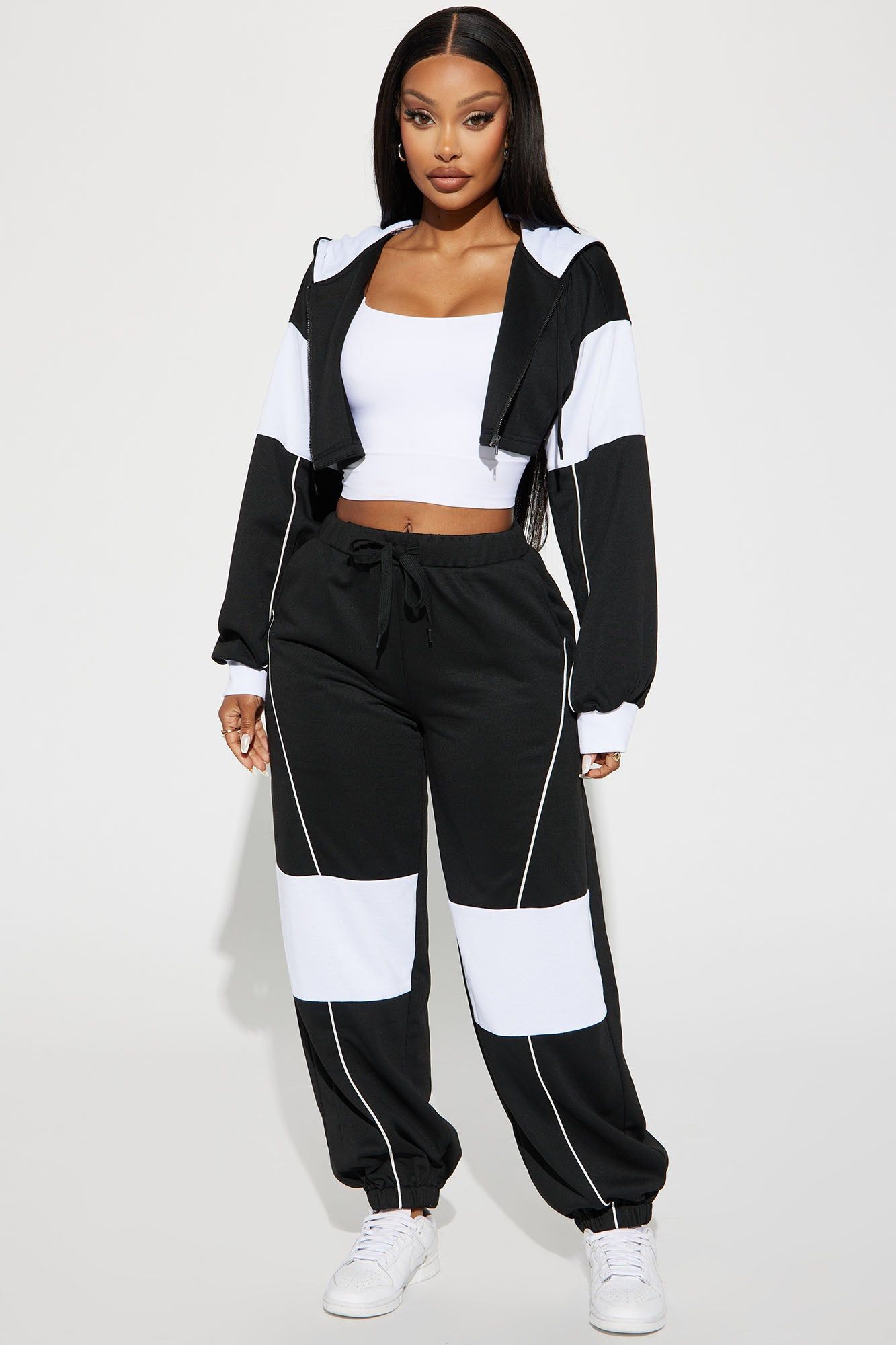 Sofia Color Block Lounge Hoodie - Black/combo sold by Fashion Nova product image thumbnail 2