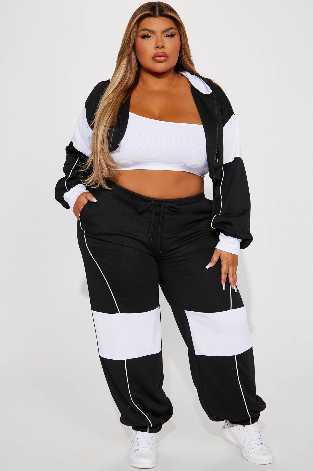 Sofia Color Block Lounge Hoodie - Black/combo sold by Fashion Nova product image thumbnail 5
