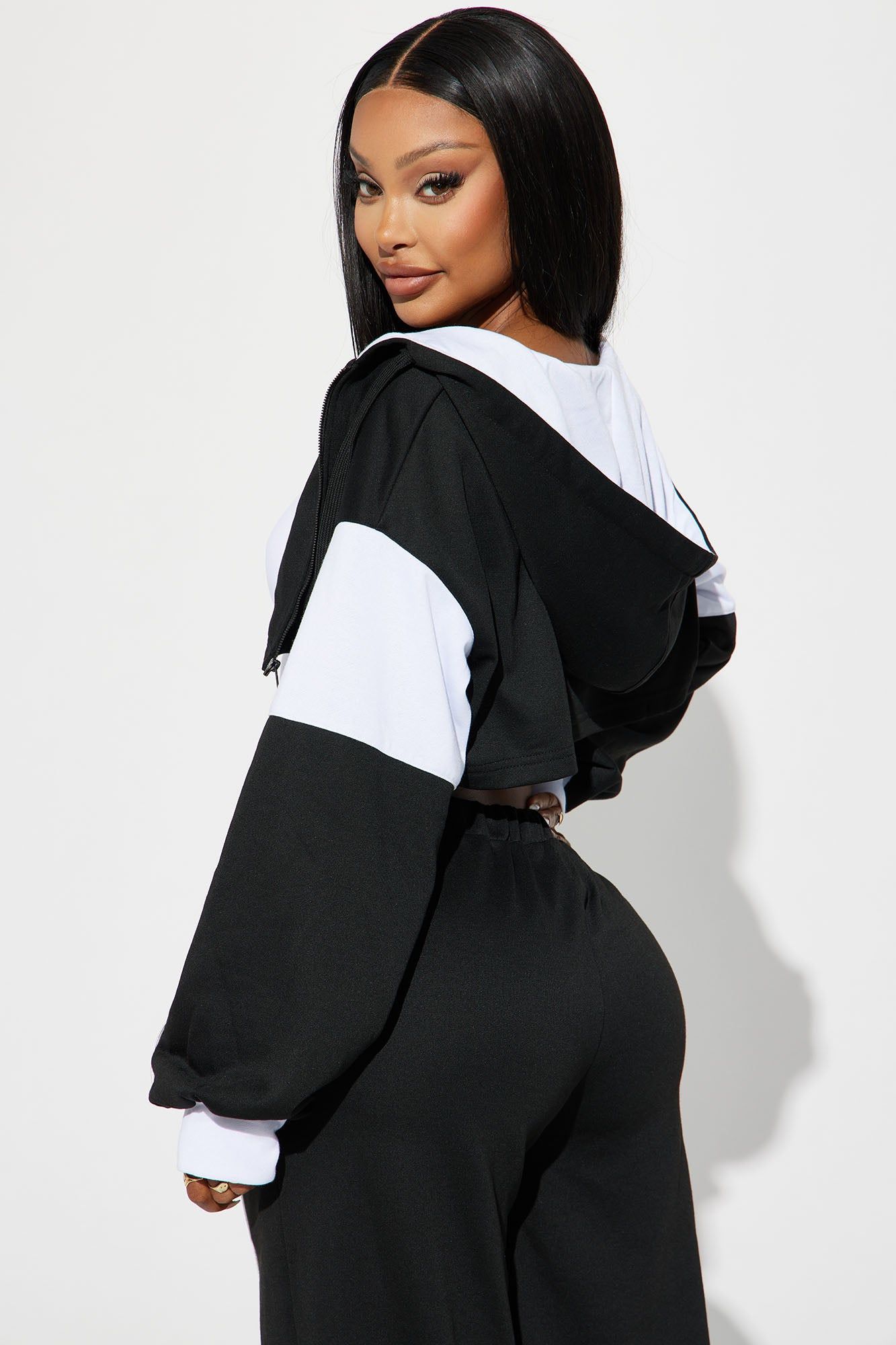 Sofia Color Block Lounge Hoodie - Black/combo sold by Fashion Nova product image thumbnail 3