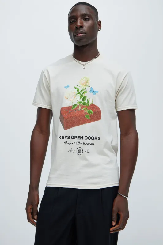 Respect The Process Short Sleeve Tee - Sand sold by Fashion Nova