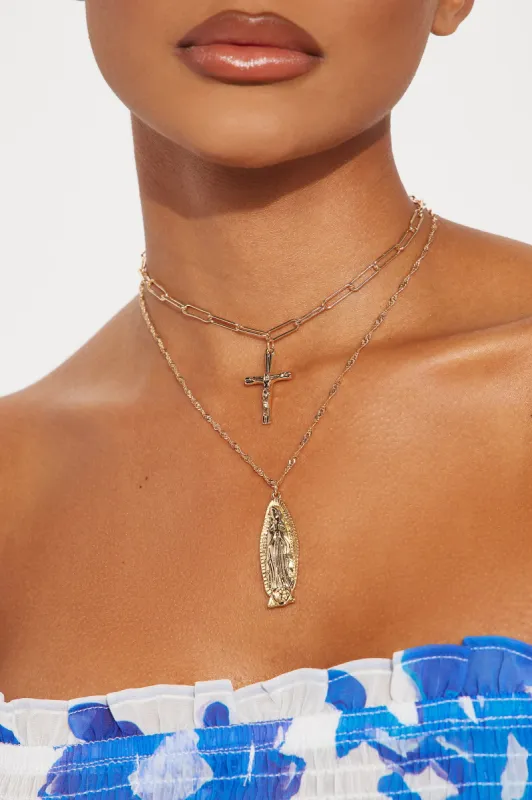 Eternally Grateful Layered Necklace - Gold sold by Fashion Nova