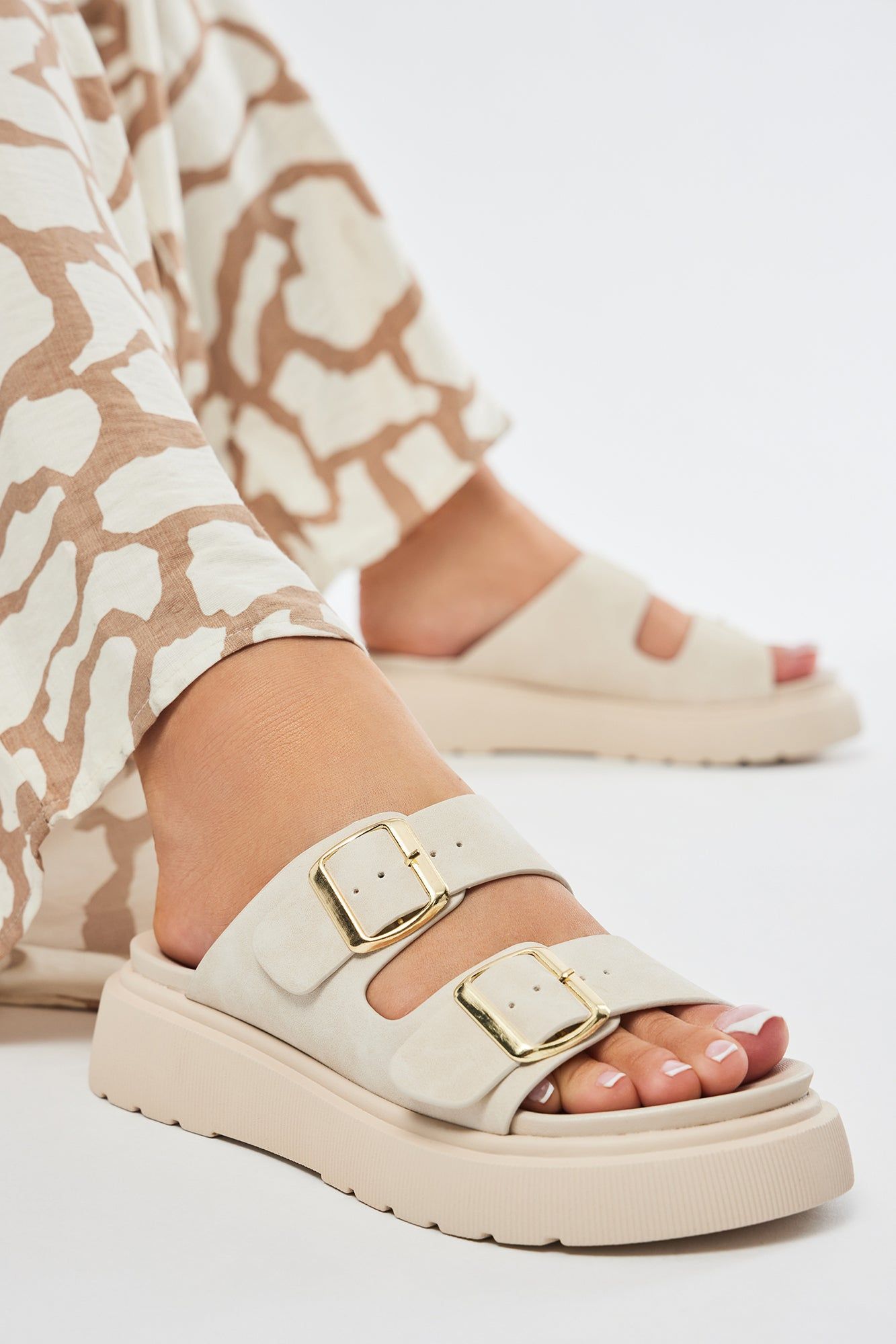 Don't Make It Complicated Sandals - Beige sold by Fashion Nova