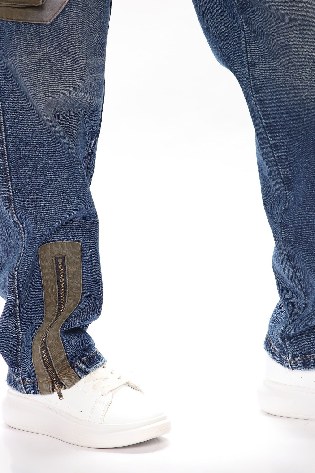 Work It Cargo Jeans - Dark Wash sold by Fashion Nova product image thumbnail 4