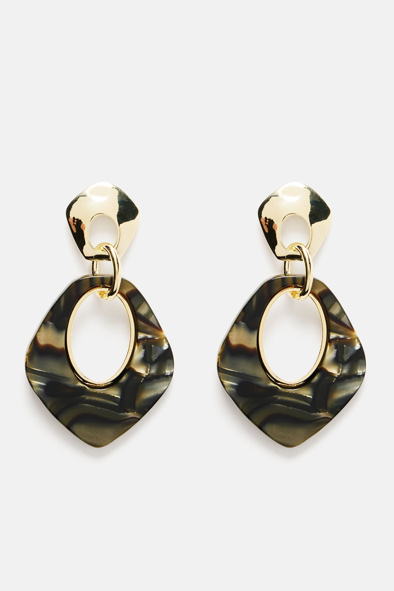 Bermuda Earrings - Gold/Green sold by Fashion Nova product image thumbnail 3