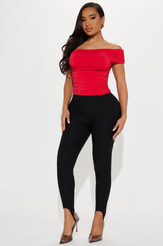 Grab A Drink Stirrup Pant - Black sold by Fashion Nova