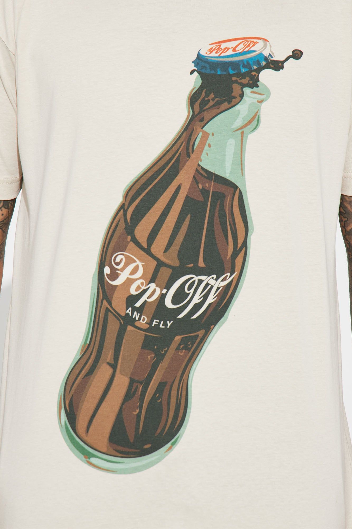 Pop Off Short Sleeve Tee - Off White sold by Fashion Nova product image thumbnail 4