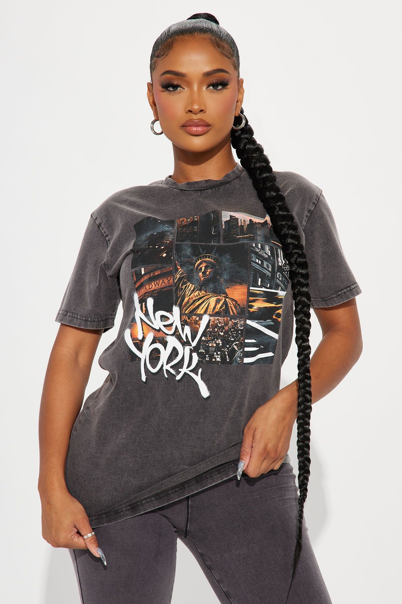 New York Mineral Wash Legging Set - Black sold by Fashion Nova product image thumbnail 2