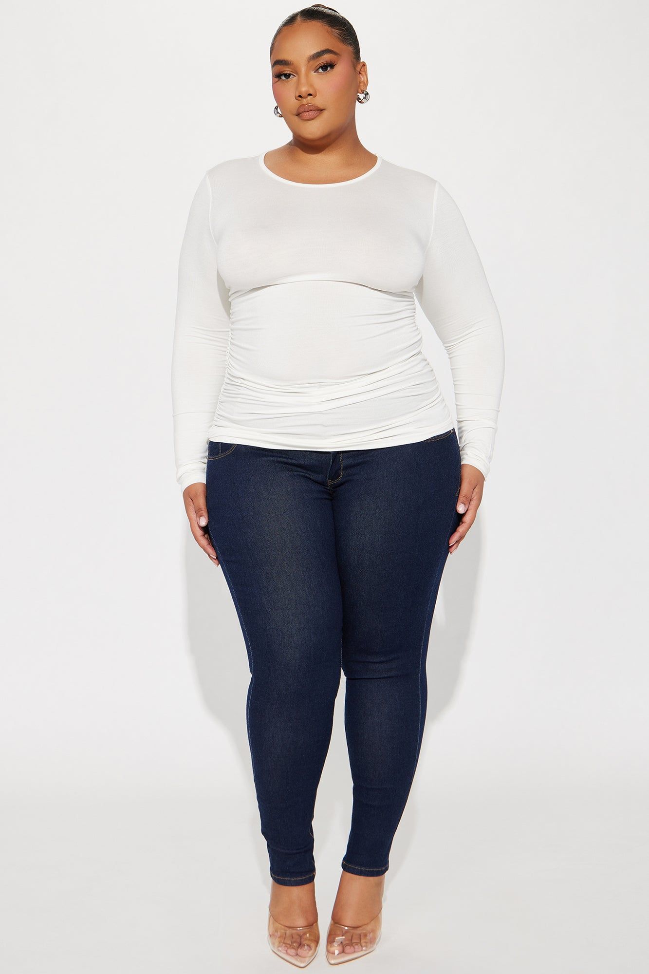 Raven Ruched Top - Off White sold by Fashion Nova product image thumbnail 5