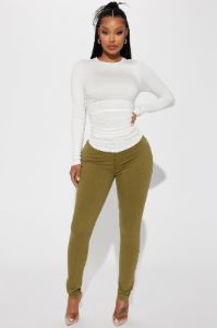 Raven Ruched Top - Off White sold by Fashion Nova