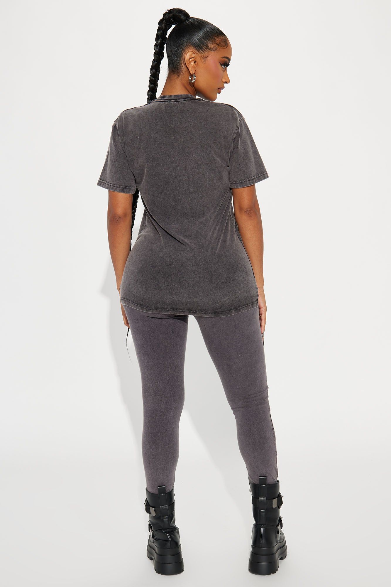 New York Mineral Wash Legging Set - Black sold by Fashion Nova product image thumbnail 4