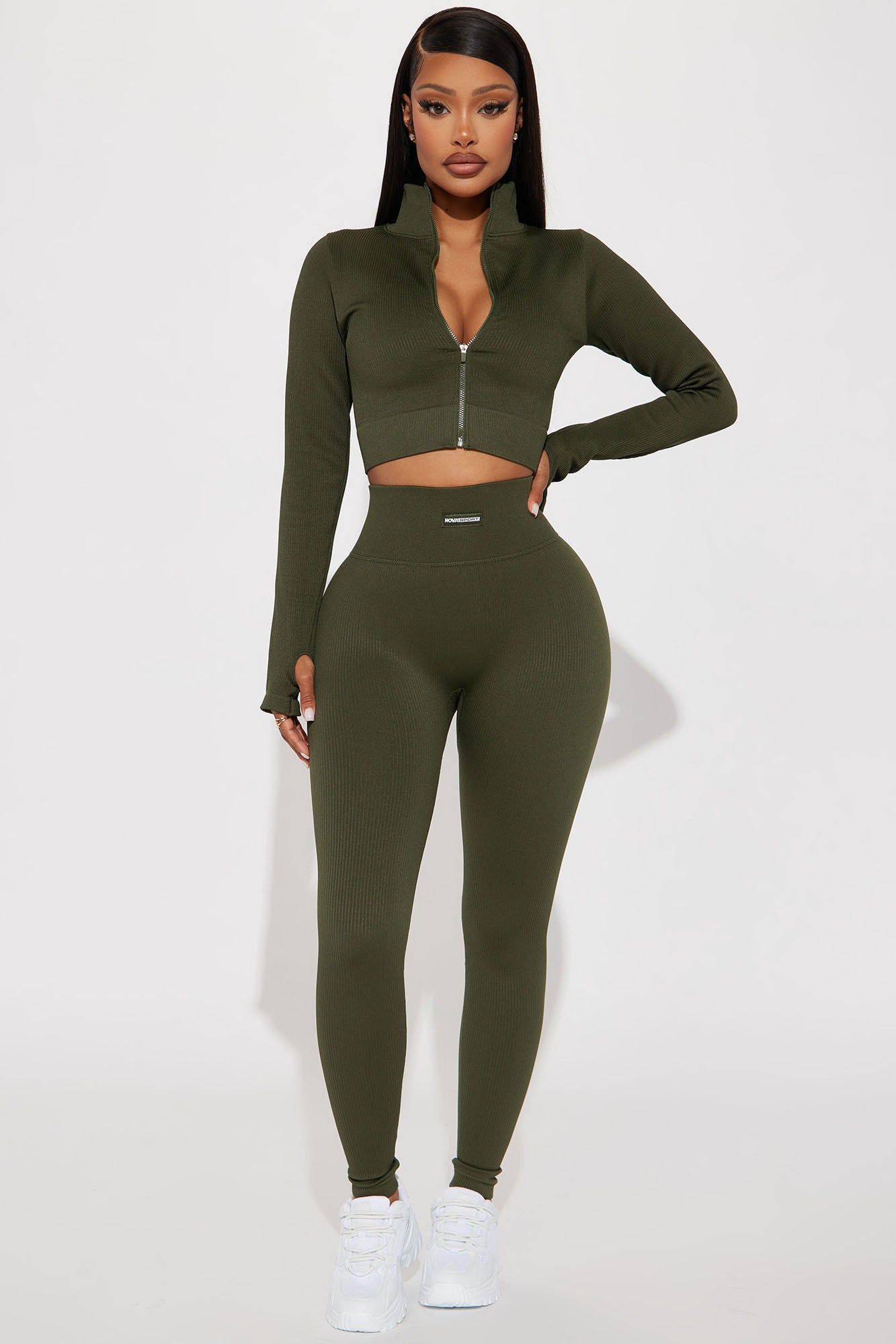 Effortless Ribbed Jacket - Olive sold by Fashion Nova product image thumbnail 2