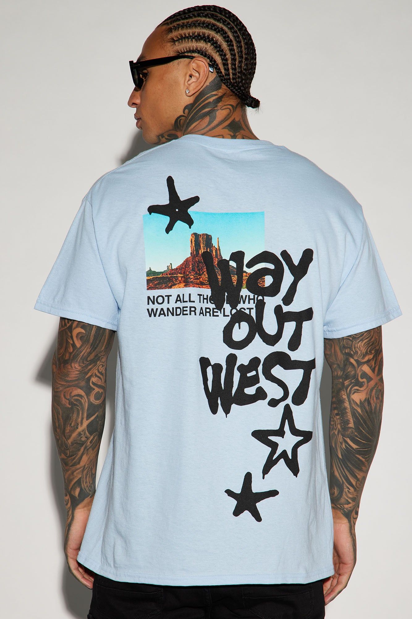 Wanderer Short Sleeve Tee - Light Blue sold by Fashion Nova product image thumbnail 4