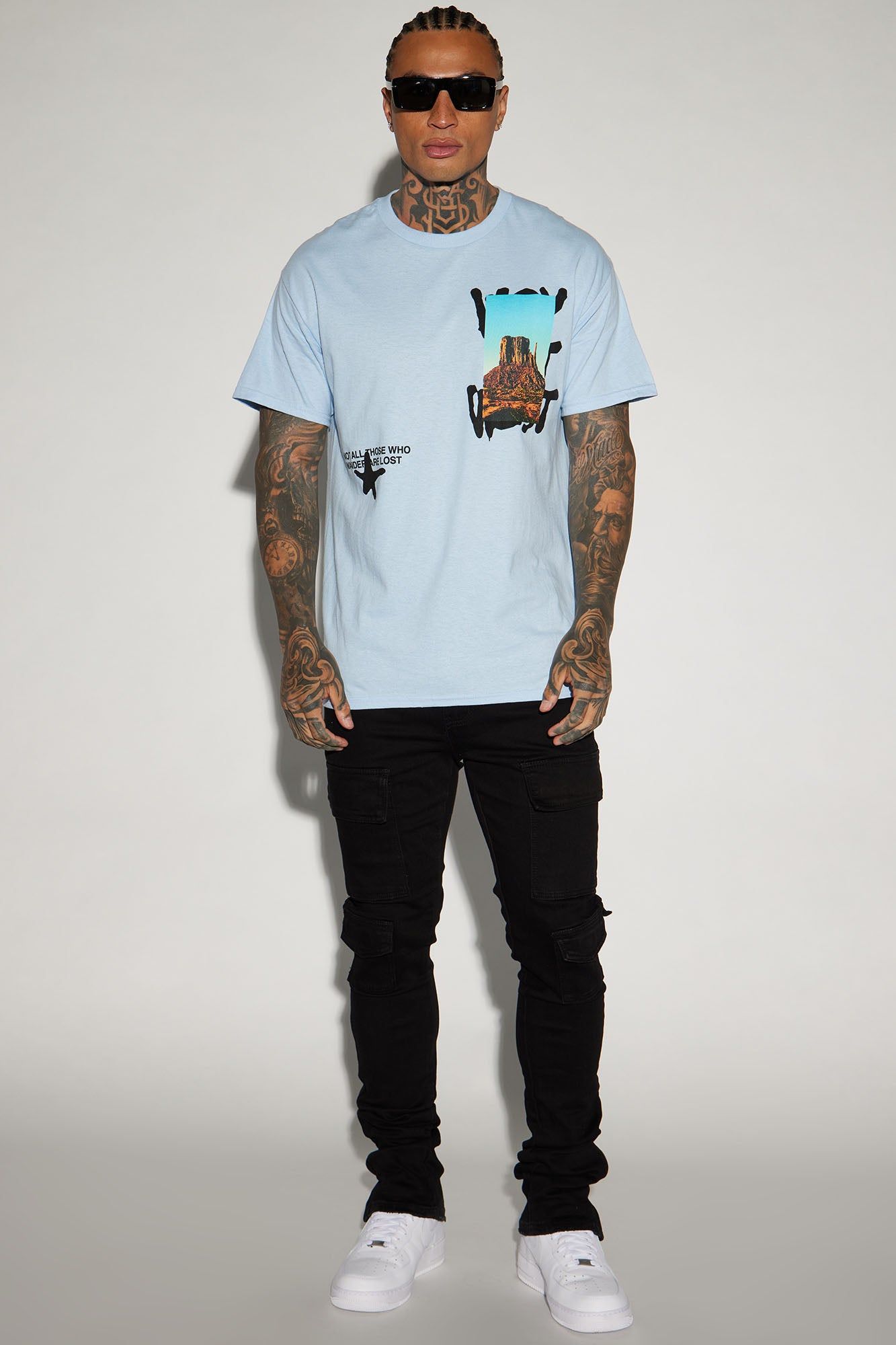 Wanderer Short Sleeve Tee - Light Blue sold by Fashion Nova product image thumbnail 2