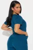 Working Overtime 4FLEX Uniform Scrub Top - Blue sold by Fashion Nova