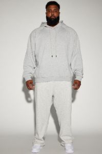 Tyson Heavyweight Straight Sweatpants - Heather Grey sold by Fashion Nova