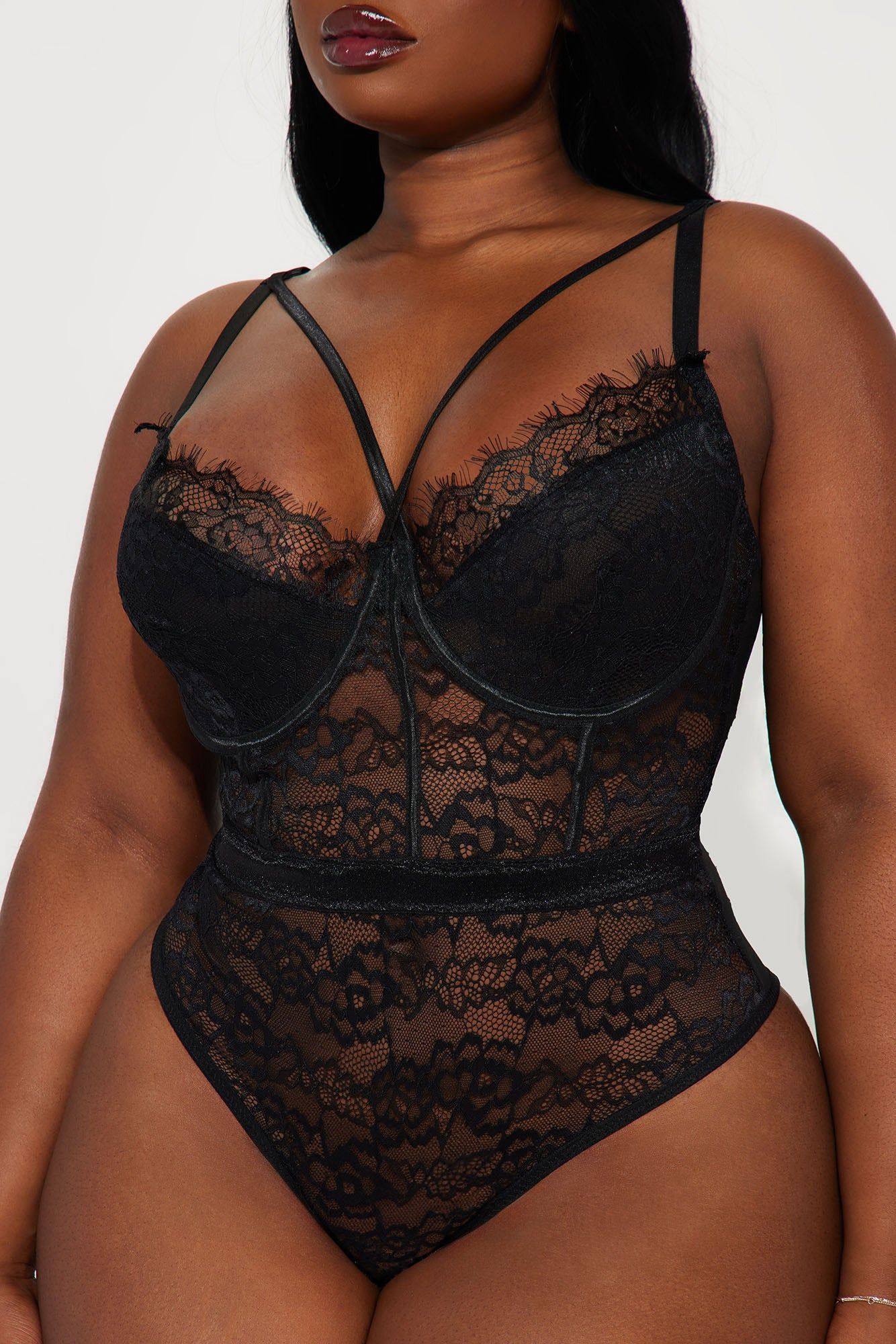 Stay The Night Lace Teddy - Black sold by Fashion Nova product image thumbnail 5