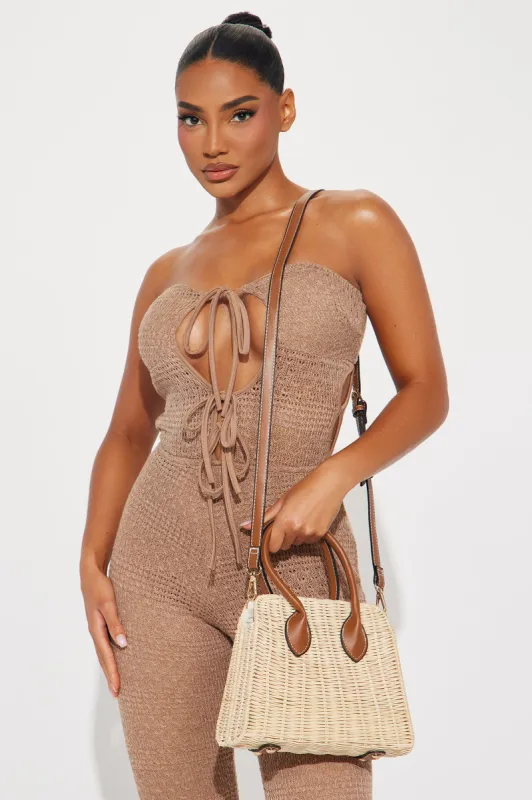 Tropical Oasis Handbag  - Natural/Combo sold by Fashion Nova