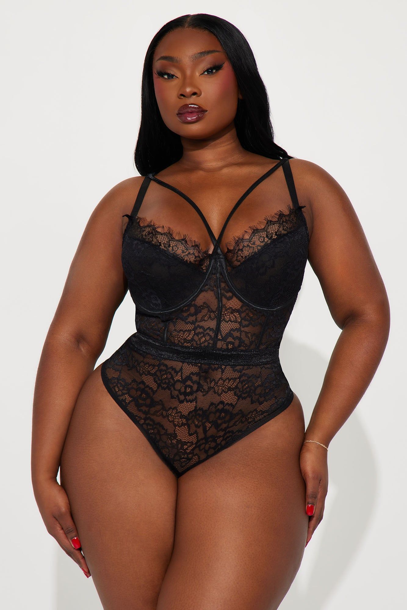 Stay The Night Lace Teddy - Black sold by Fashion Nova product image thumbnail 4