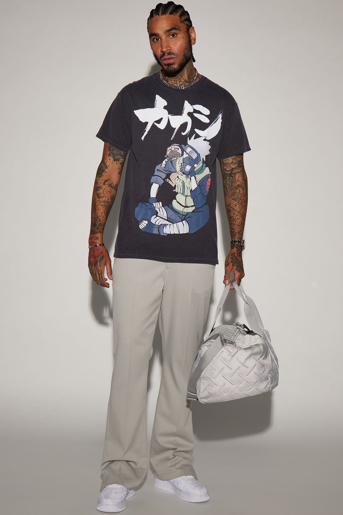 Naruto Kakashi Sensei Vigilance Short Sleeve Tee - Black sold by Fashion Nova product image thumbnail 2