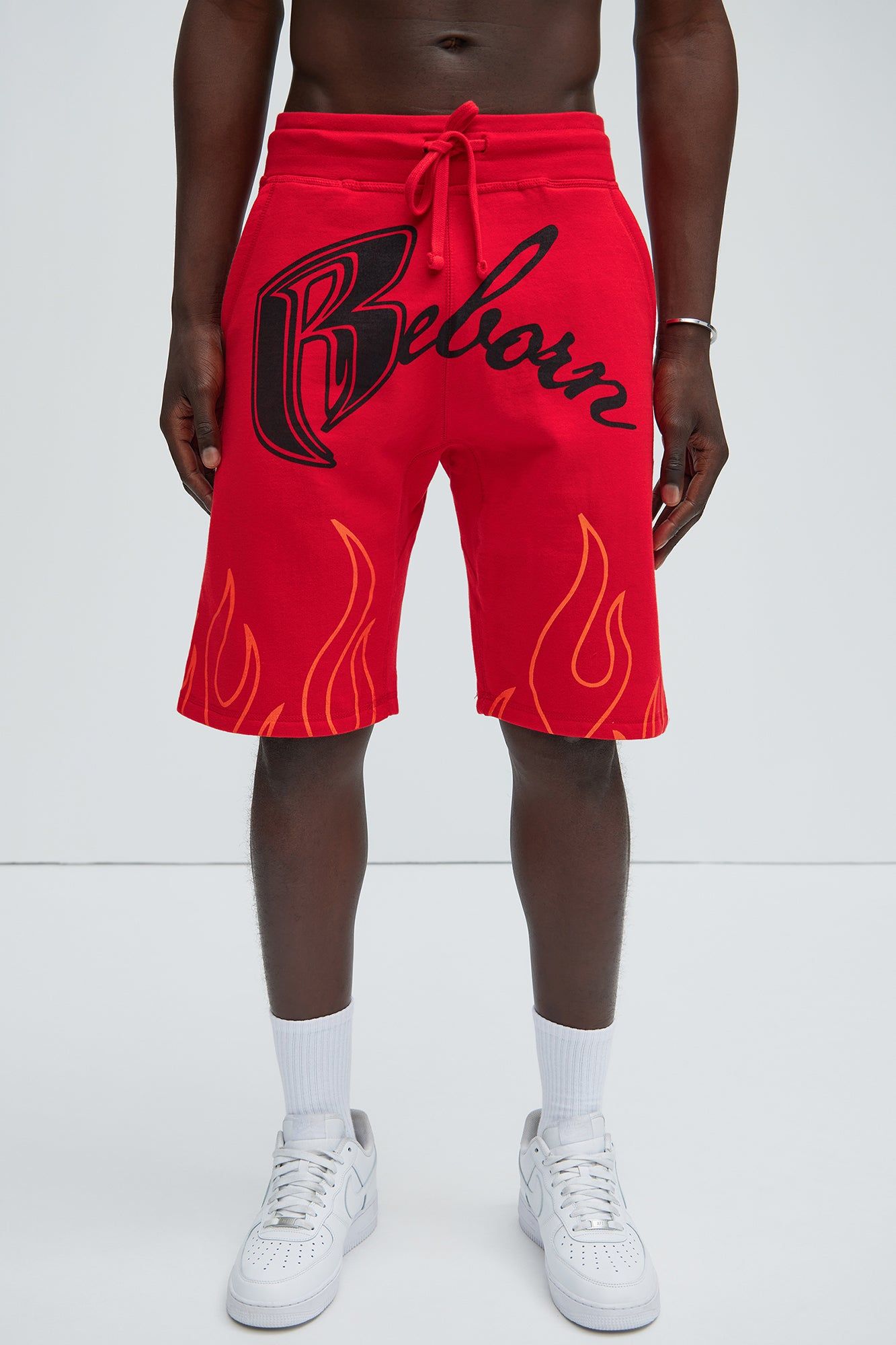 Flame Born Sweatshorts - Red sold by Fashion Nova product image thumbnail 4