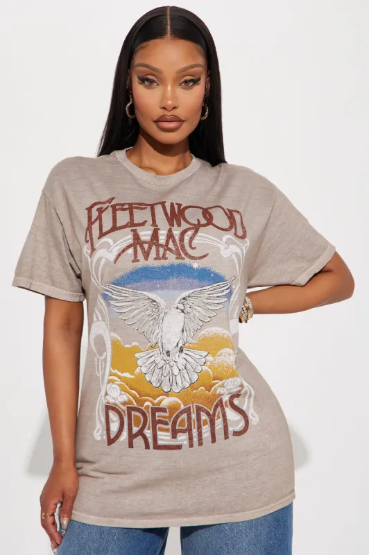 Fleetwood Mac Dreams Washed Tee - Sand sold by Fashion Nova