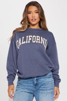 California Vintage Crew Neck Sweatshirt - Denim sold by Fashion Nova